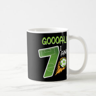 Soccer I'm 7 Years Old Boy Birthday  Coffee Mug
