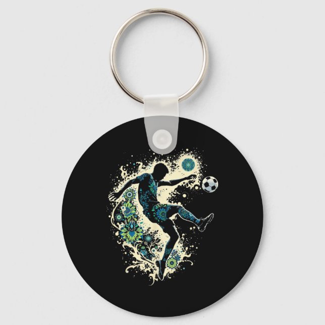 Soccer I'm 9 Years Old Boy Birthday  Keychain (Front)