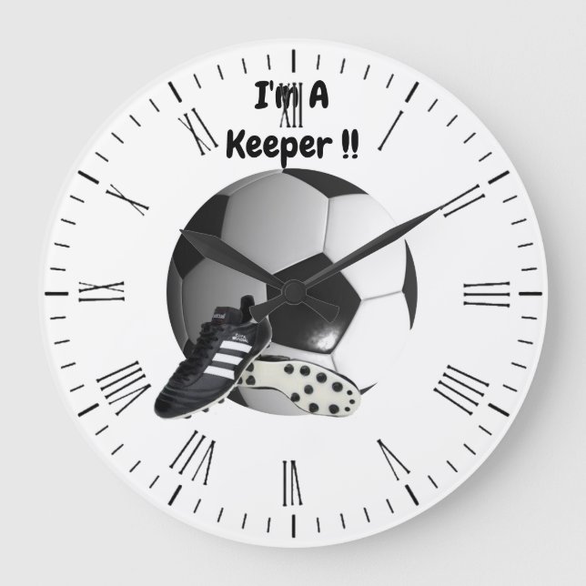 Soccer Im A Keeper, Wall Clock (Front)