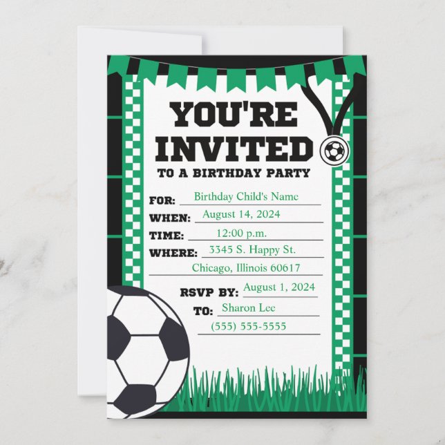 Soccer Invitation (Front)