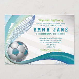 Soccer invite in TEAL