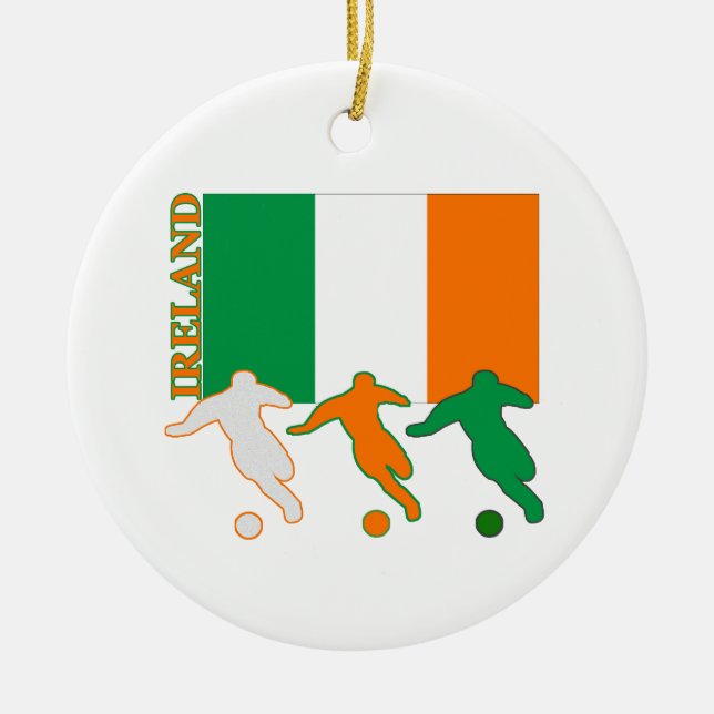 Soccer Ireland Ceramic Ornament (Front)
