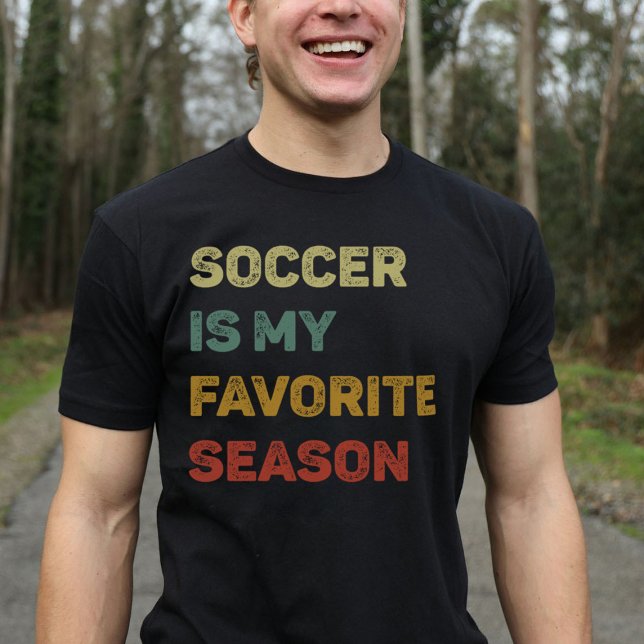 Soccer Is My Favourite Season Retro T-Shirt (Creator Uploaded)