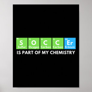 Soccer Is Part Of My Chemistry - Science Lover And Poster