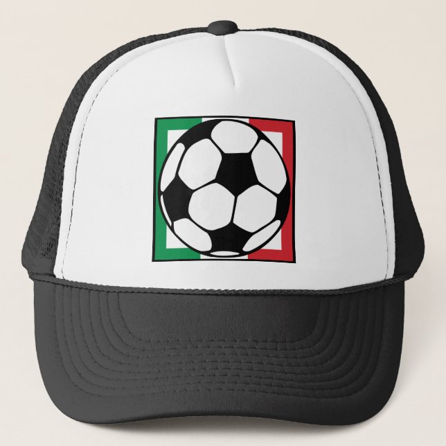 soccer. italia square. trucker hat (Front)