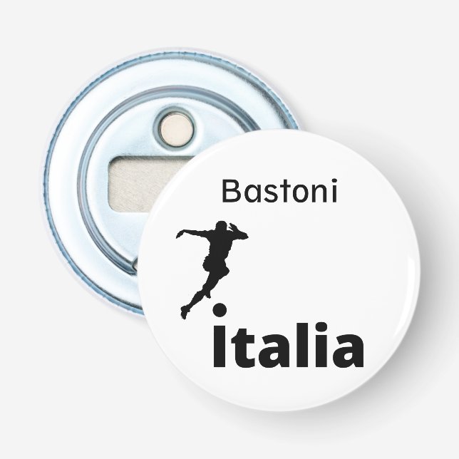 Soccer Italy, customizable  Bottle Opener (Front)