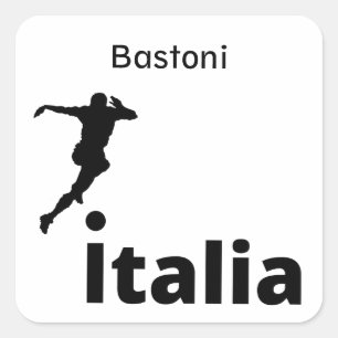 Soccer Italy, customizable  Square Sticker