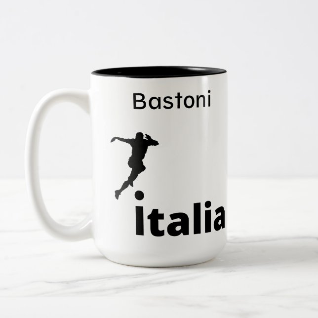 Soccer Italy, customizable  Two-Tone Coffee Mug (Left)