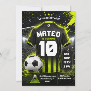 Soccer Jersey Birthday Invitation Template