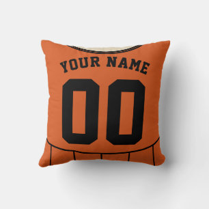 Soccer Jersey Football Shirt Orange Template Throw Pillow