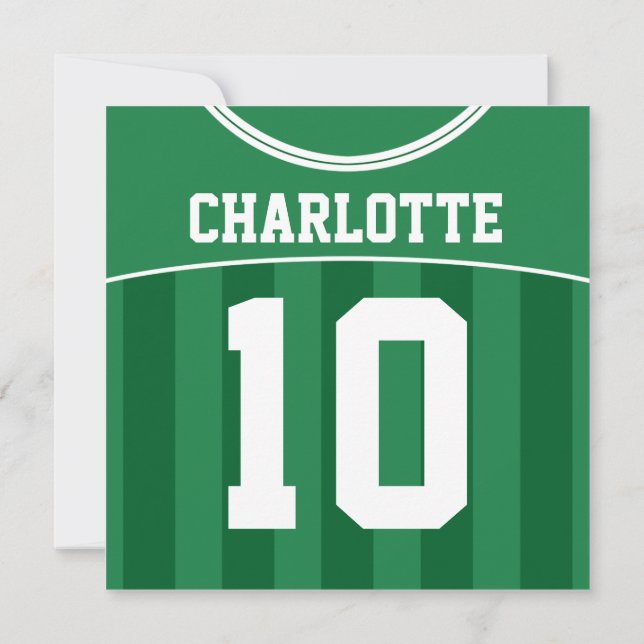 Soccer Jersey Invitations de la fête à thème, Foot (Dos)