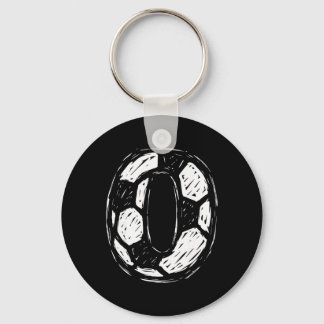 Soccer Jersey Number 0 Sketched Soccer Ll Style Sp Keychain