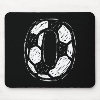 Soccer Jersey Number 0 Sketched Soccer Ll Style Sp Mouse Pad