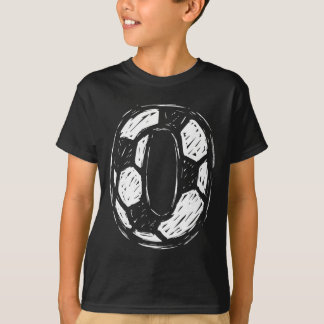 Soccer Jersey Number 0 Sketched Soccer Ll Style Sp T-Shirt