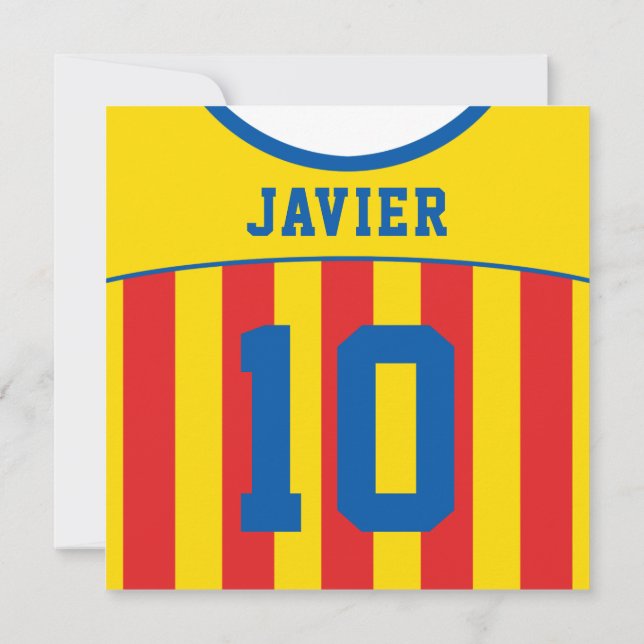 Soccer Jersey Thématique Invitations Modèle (Dos)