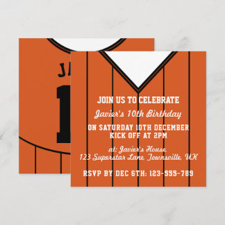 Soccer Jersey Thématique Invitations Modèle