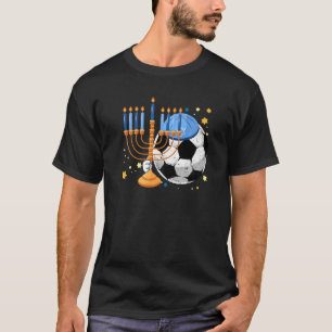 Soccer Jewish Menorah Hanukkah Chanukah Sport T-Shirt