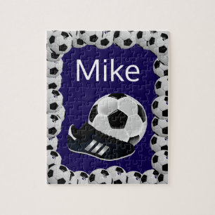 Soccer Jigsaw Puzzle bleu foncé