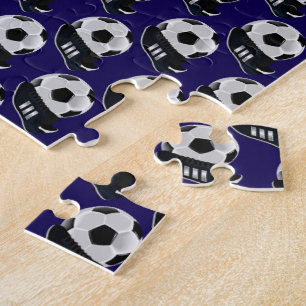 Soccer Jigsaw Puzzle Dark Blue