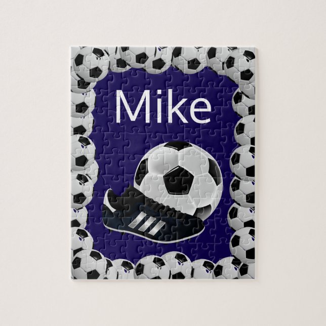 Soccer Jigsaw Puzzle Dark Blue (Vertical)