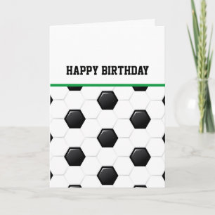 Soccer Joyeux Anniversaire Carte de voeux pliée