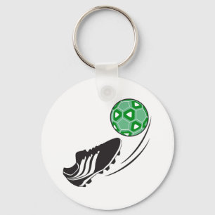 soccer kick kicking ball graphic keychain