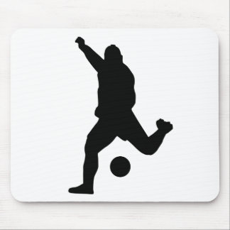 Soccer Kick Silhouette Mouse Pad