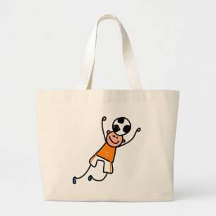 Soccer Kid Large Tote Bag