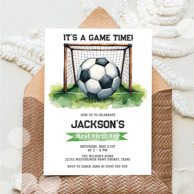 Soccer Kids Boy Birthday Party Invitation (Créateur téléchargé)