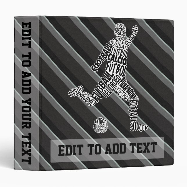 Soccer Languages Photo Album Vinyl Binder (Front/Spine)