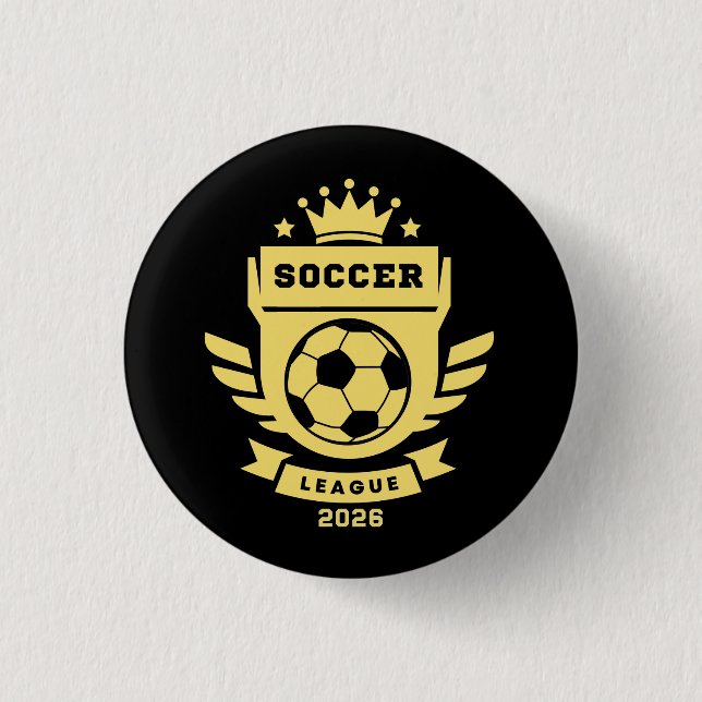 Soccer League 2026 1 Inch Round Button (Front)