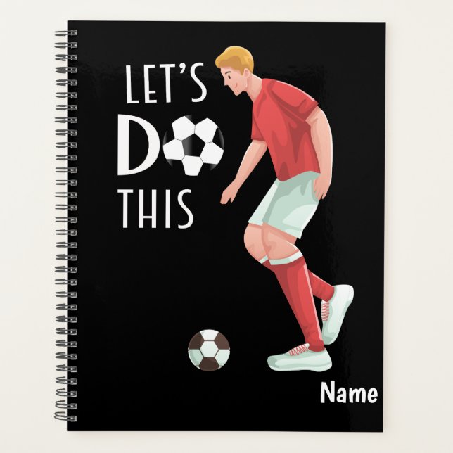 Soccer let's Do it with Soccer Player playing ball Planner (Front)