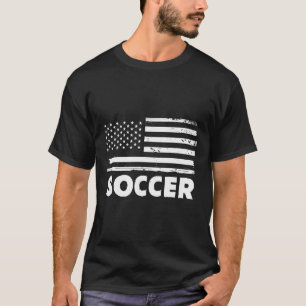 Soccer Life Usa Flag Patriotic Sports Design T-Shirt
