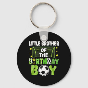Soccer Little Brother Birthday Boy Party Family Ma Keychain
