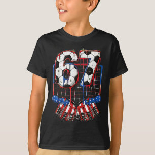 Soccer Ll 67 Drip Six Seven Gen Alpha Meme Usa Fla T-Shirt