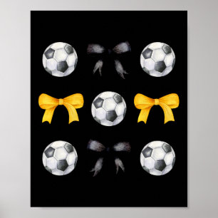 Soccer Ll And Bows For Girls Womens Soccer Player Poster
