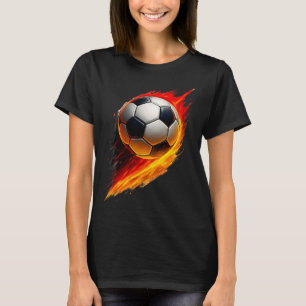 Soccer Ll Colourful Effect Tie Dye Black Red Yello T-Shirt