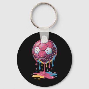 Soccer Ll Drip Ice Cream Drip Men Women Game Socce Keychain