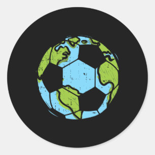 Soccer Ll Earth Day Sport Environmental Environmen Classic Round Sticker