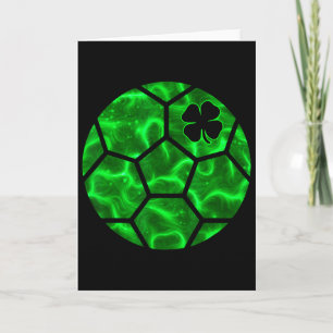 Soccer Ll Shamrock Lucky Clover Irish St Patricks  Card
