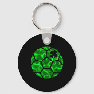Soccer Ll Shamrock Lucky Clover Irish St Patricks Keychain