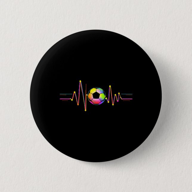 Soccer Ll Waveform  2 Inch Round Button (Front)