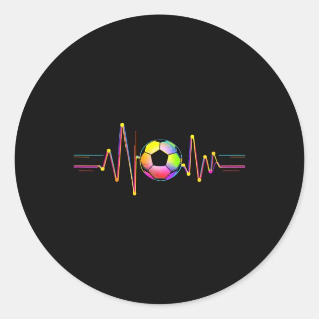 Soccer Ll Waveform  Classic Round Sticker (Front)