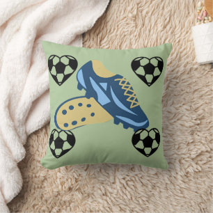 Soccer Love Cleats Throw Pillow