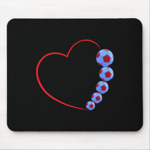 Soccer Love Design - Heart And Footll Fusion Mouse Pad