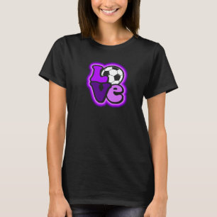 Soccer Love for Teen Girls & Women Shades of Purpl T-Shirt