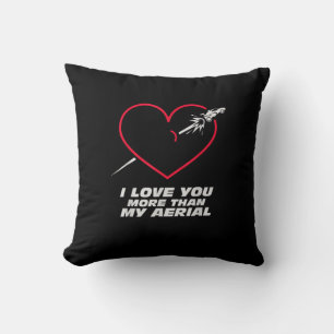 Soccer Love You More Than My Aerial Playful Valent Throw Pillow