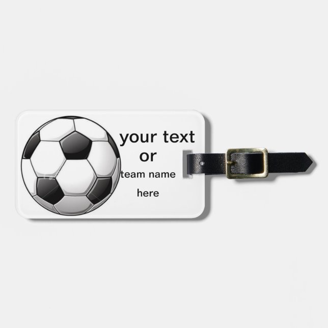 soccer luggage tag (Front Horizontal)