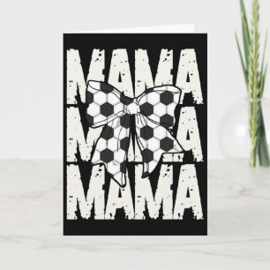 Soccer Mama Coquette Bow Sports Mom Cute Soccer Ga Card