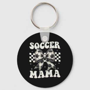 Soccer Mama Funny Coquette Bow Mom Mommy  Keychain